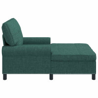 Produktbild för Chaise Lounge med kudde Mörkgrön 91 x 157 x 91 cm tyg