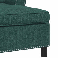Produktbild för Chaise Lounge med kudde Mörkgrön 91 x 157 x 91 cm tyg