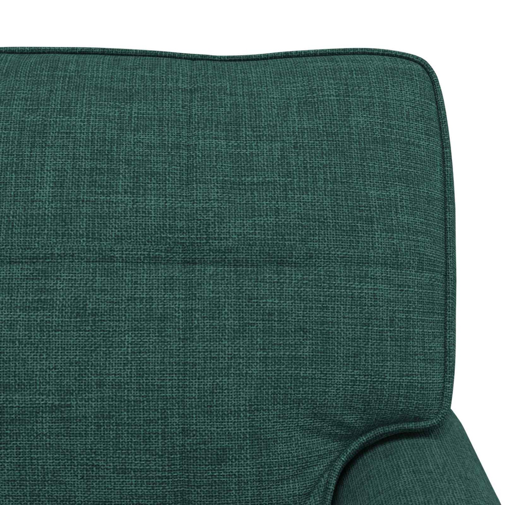 Produktbild för Chaise Lounge med kudde Mörkgrön 91 x 157 x 91 cm tyg