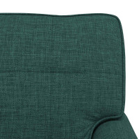 Produktbild för Chaise Lounge med kudde Mörkgrön 91 x 157 x 91 cm tyg