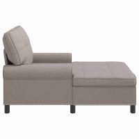 Produktbild för Chaise Lounge med kudde Taupe 91 x 157 x 91 cm tyg