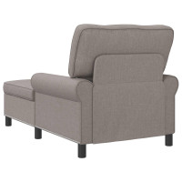 Produktbild för Chaise Lounge med kudde Taupe 91 x 157 x 91 cm tyg