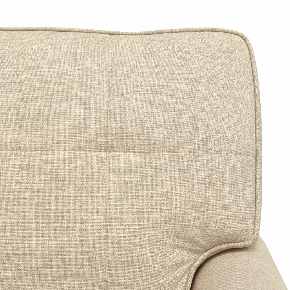Produktbild för Chaise Lounge med kudde Kräm 91 x 157 x 91 cm tyg
