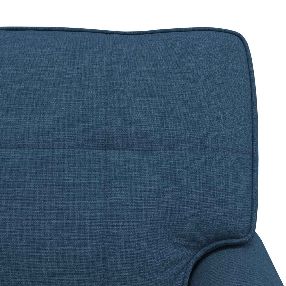 Produktbild för Chaise Lounge med kudde Blå 91 x 157 x 91 cm tyg