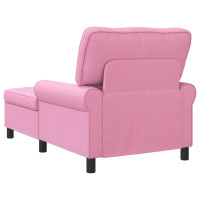 Produktbild för Chaise Lounge med kudde Rosa 91 x 157 x 91 cm tyg
