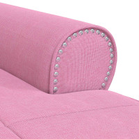 Produktbild för Chaise Lounge med kudde Rosa 91 x 157 x 91 cm tyg