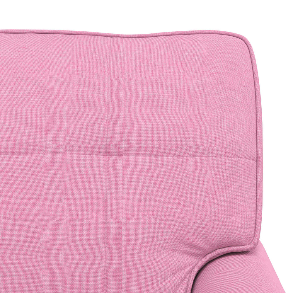 Produktbild för Chaise Lounge med kudde Rosa 91 x 157 x 91 cm tyg