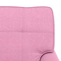 Produktbild för Chaise Lounge med kudde Rosa 91 x 157 x 91 cm tyg