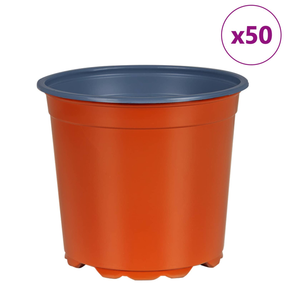 Produktbild för Blomkruka 50 pcs Terracotta Ø 15 x 13 cm Plast