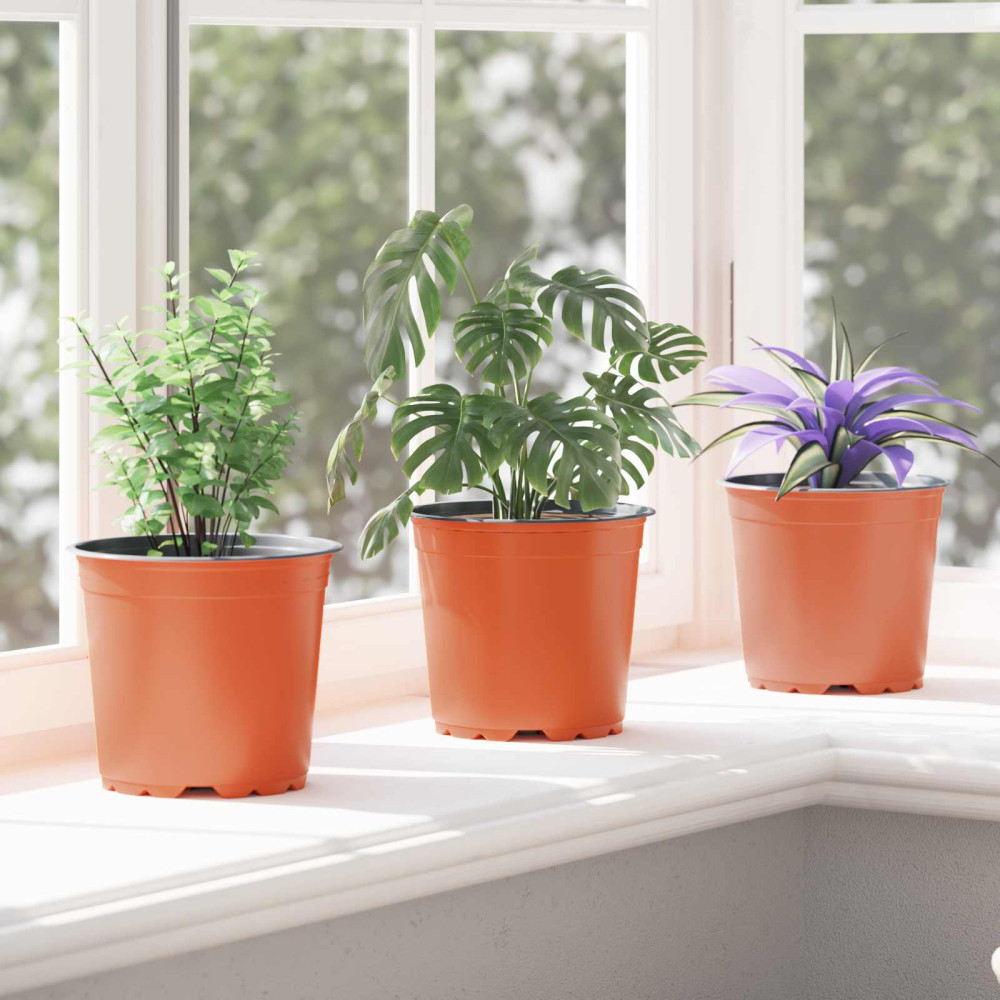 Produktbild för Blomkruka 50 pcs Terracotta Ø 15 x 13 cm Plast