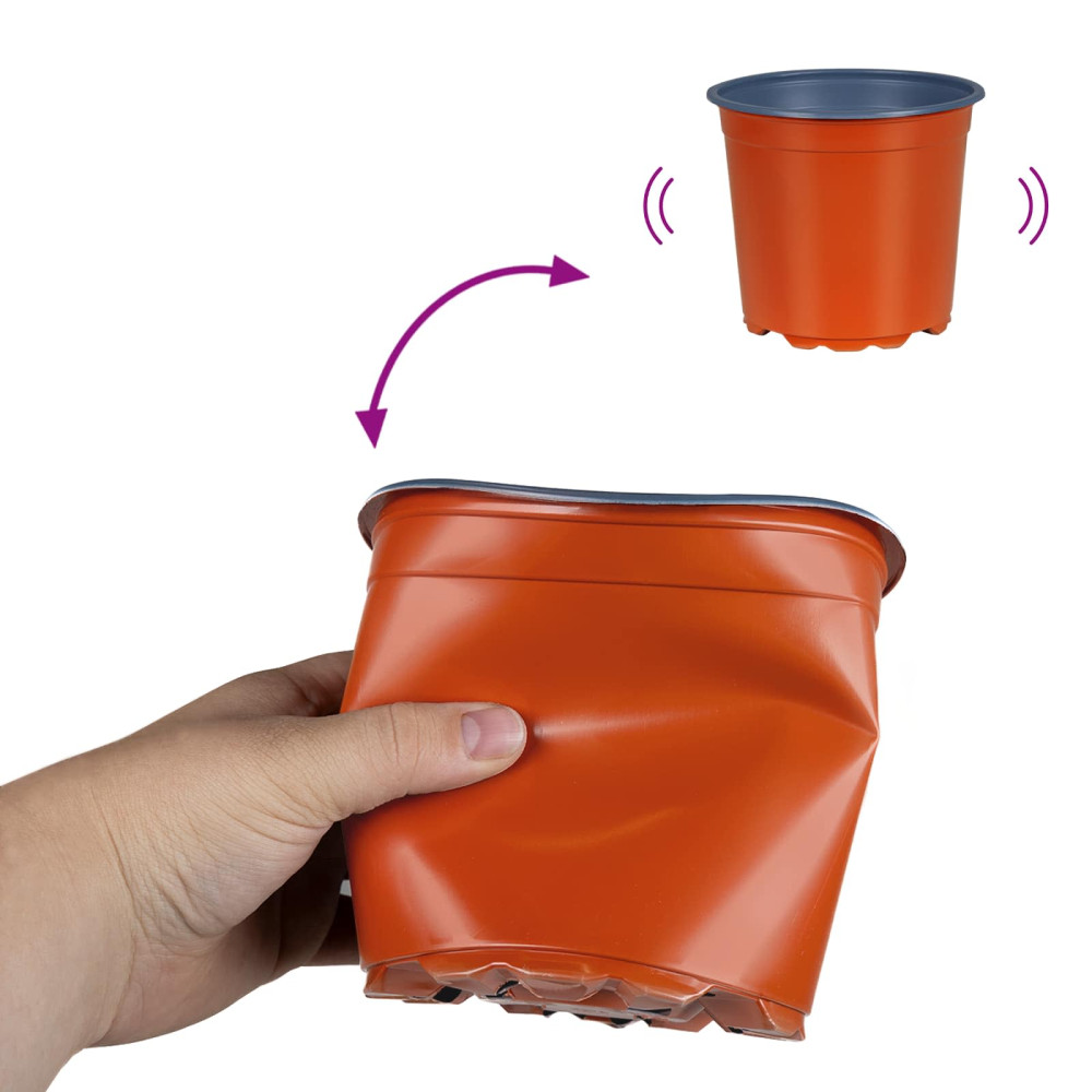 Produktbild för Blomkruka 50 pcs Terracotta Ø 15 x 13 cm Plast