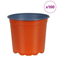 Produktbild för Blomkruka 100 pcs Terracotta Ø 15 x 13 cm Plast