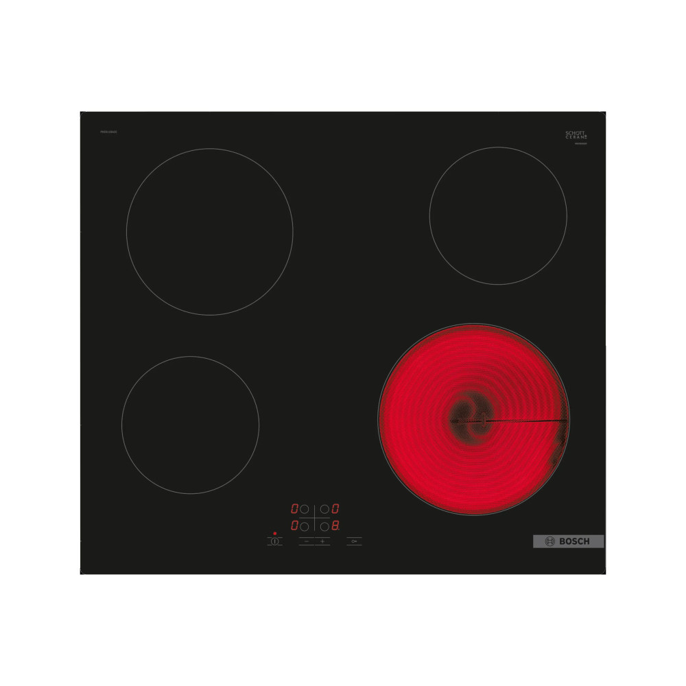 Produktbild för Bosch Serie | 4 PKE611BA2E keramisk häll - 60 cm - svart - keramik - ramlös