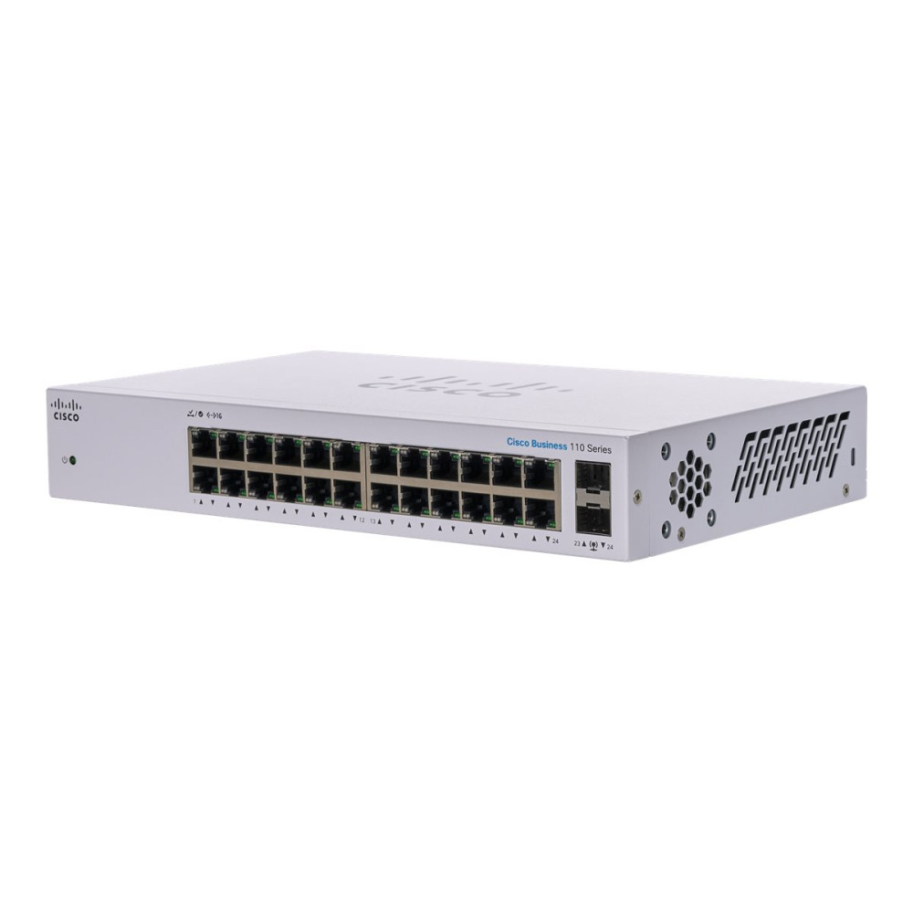 Produktbild för Cisco Business 110 Series 110-24T - switch - 24 portar - ohanterad - rackmonterbar