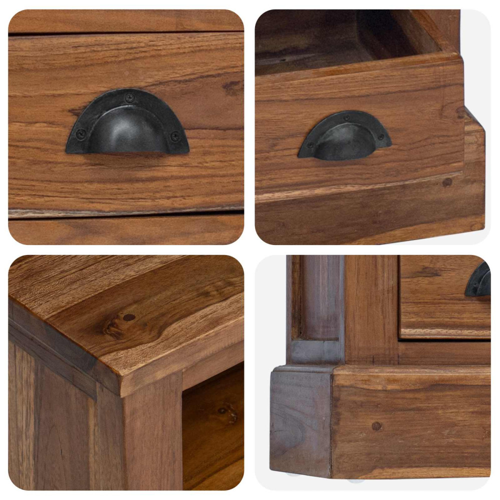 Produktbild för Förvaringsskåp Naturfärg 60 x 30 x 60 cm Massivt teakträ