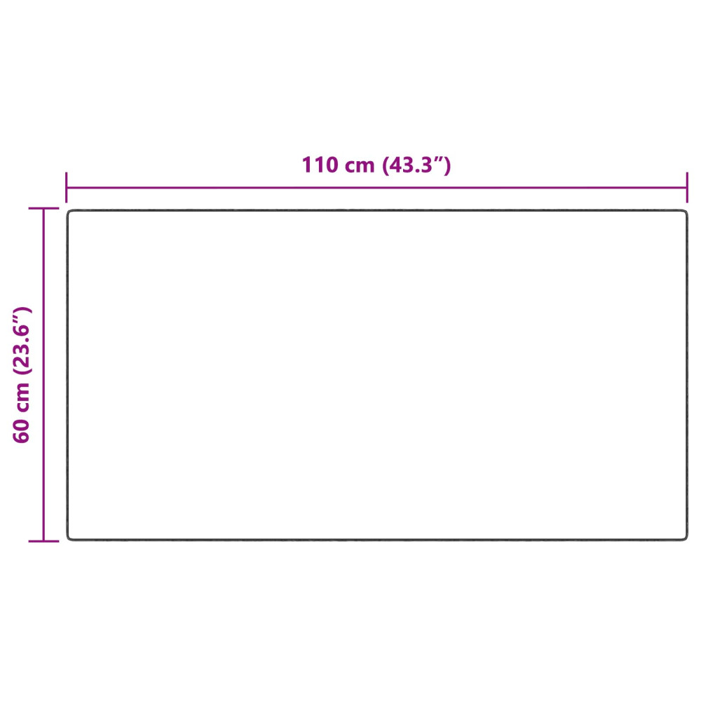 Produktbild för Halkfri matta i konstgjord kaninfäll OLITE Vit 60 x 110 cm