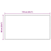 Produktbild för Halkfri matta i konstgjord kaninfäll OLITE Vit 60 x 110 cm