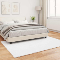 Produktbild för Halkfri matta i konstgjord kaninfäll OLITE Vit 160 x 230 cm