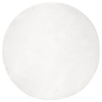 Produktbild för Halkfri matta i konstgjord kaninfäll OLITE Vit Ø 100 cm