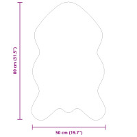 Produktbild för Halkfri matta i konstgjord kaninfäll OLITE Vit 50 x 80 cm