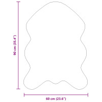 Produktbild för Halkfri matta i konstgjord kaninfäll OLITE Vit 60 x 90 cm