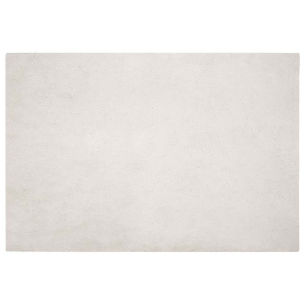 Produktbild för Halkfri matta i konstgjord kaninfäll OLITE Beige 160 x 230 cm