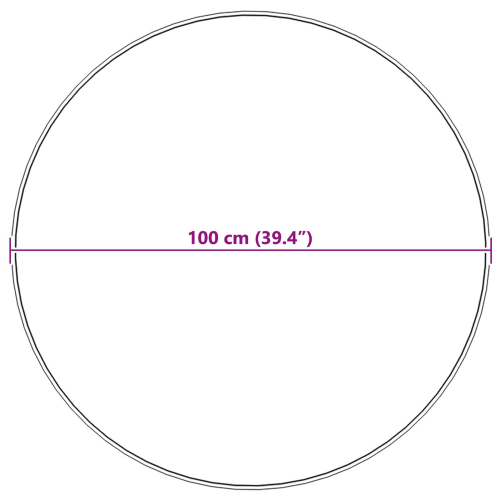 Produktbild för Halkfri matta i konstgjord kaninfäll OLITE Beige Ø 100 cm