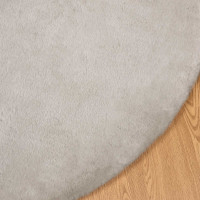 Produktbild för Halkfri matta i konstgjord kaninfäll OLITE Beige Ø 100 cm