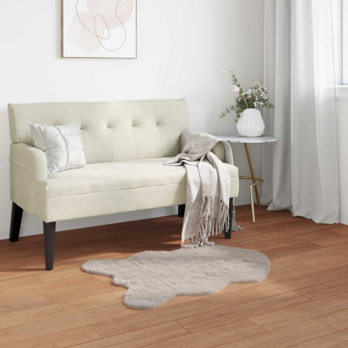vidaXL Halkfri matta i konstgjord kaninfäll OLITE Beige 50 x 80 cm