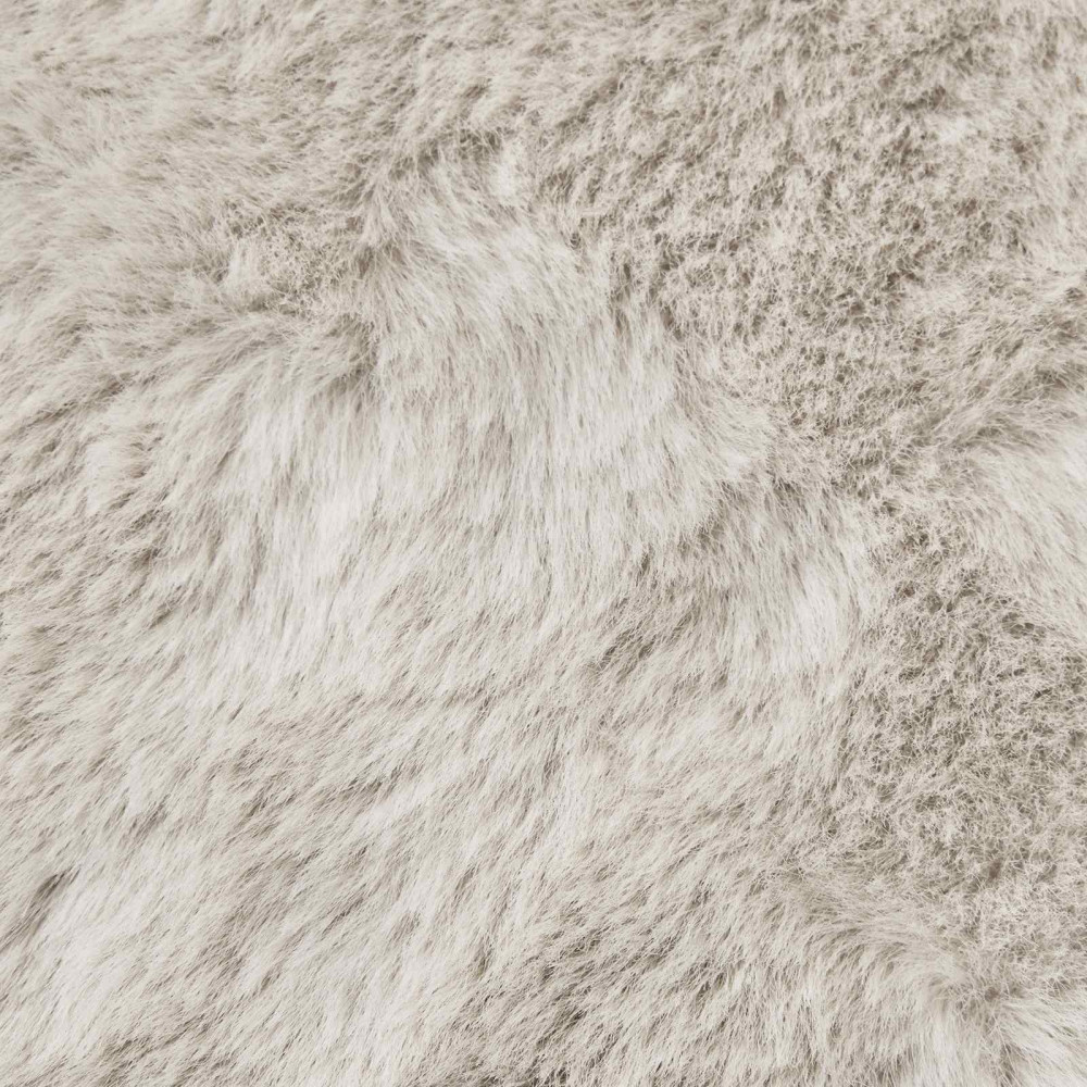 Produktbild för Halkfri matta i konstgjord kaninfäll OLITE Beige 80 x 120 cm