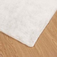 Produktbild för Halkfri matta i konstgjord kaninfäll OLITE Gräddvit Polyester