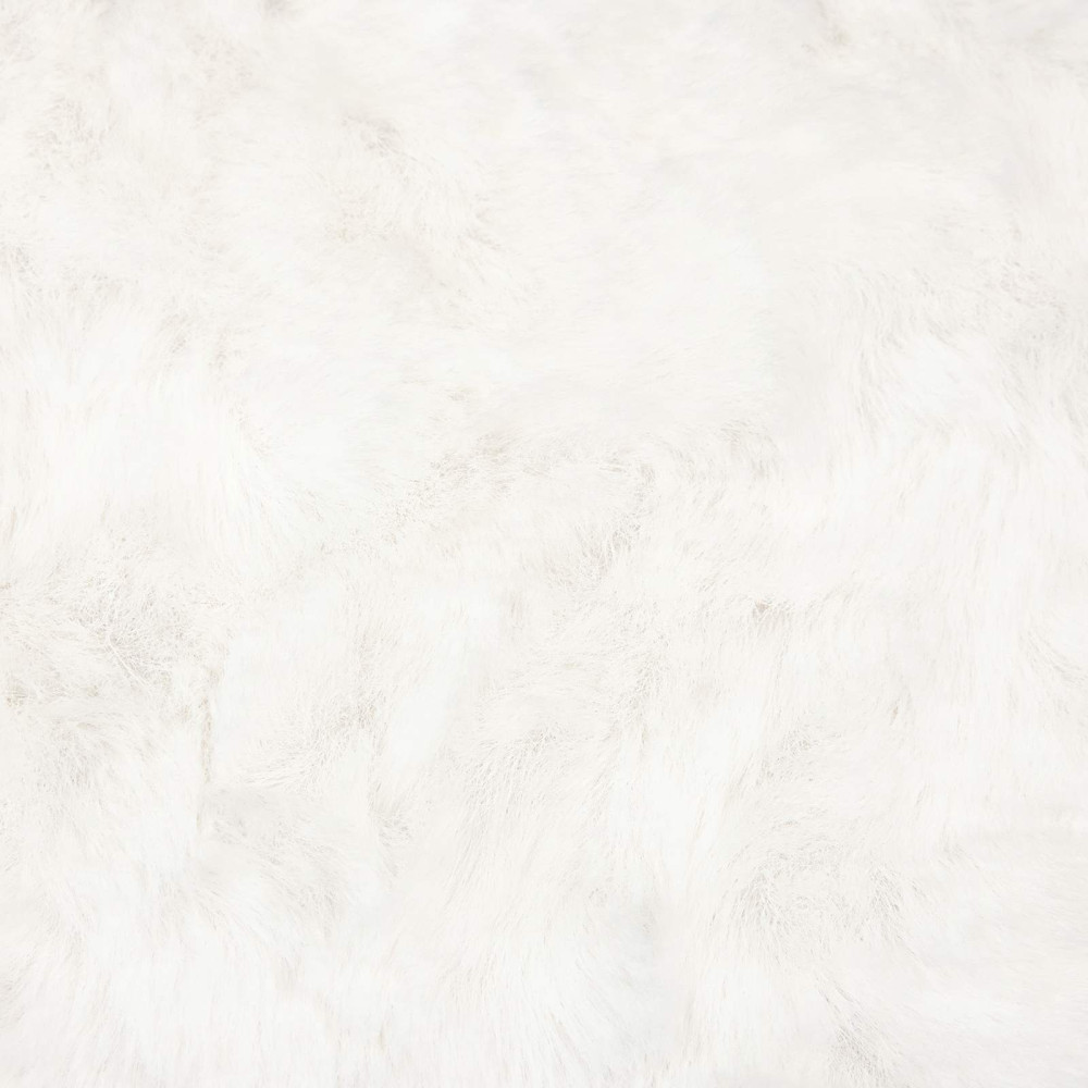Produktbild för Halkfri matta i konstgjord kaninfäll OLITE Gräddvit 60 x 90 cm