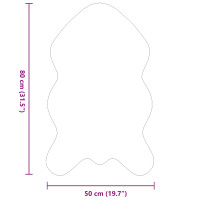 Produktbild för Halkfri matta i konstgjord kaninfäll OLITE Grå 50 x 80 cm