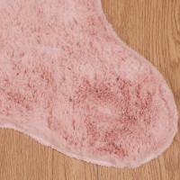 Produktbild för Halkfri matta i konstgjord kaninfäll OLITE Rosa 60 x 90 cm