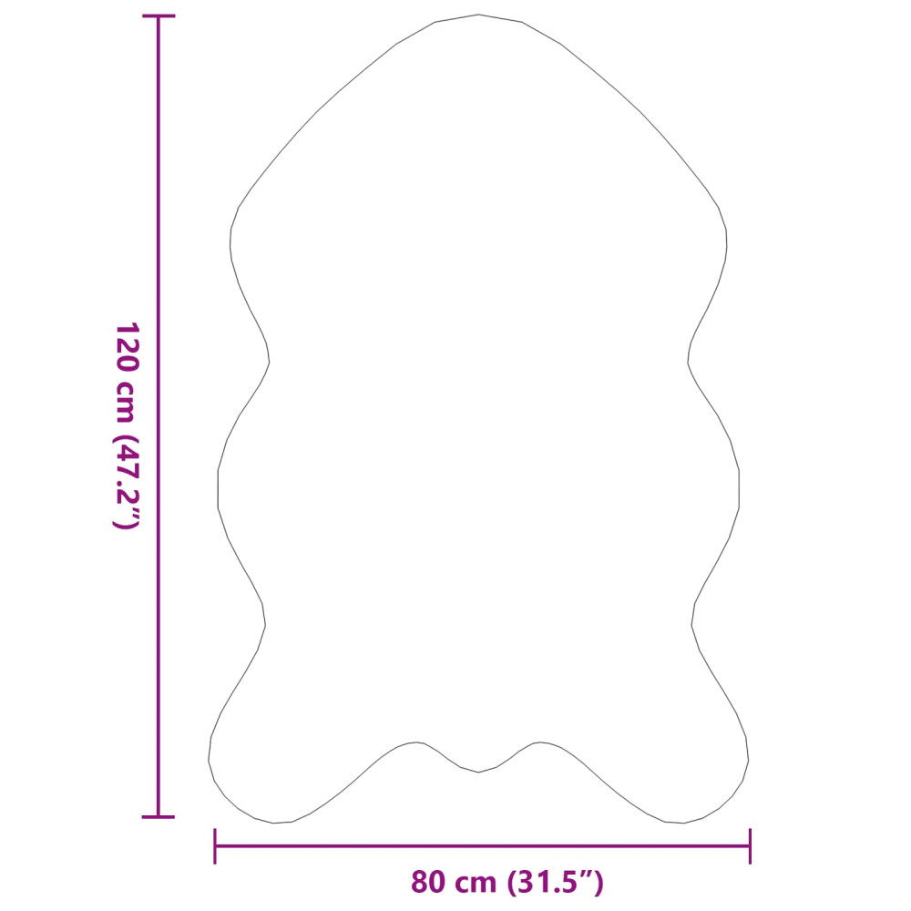 Produktbild för Halkfri matta i konstgjord kaninfäll OLITE Rosa 80 x 120 cm