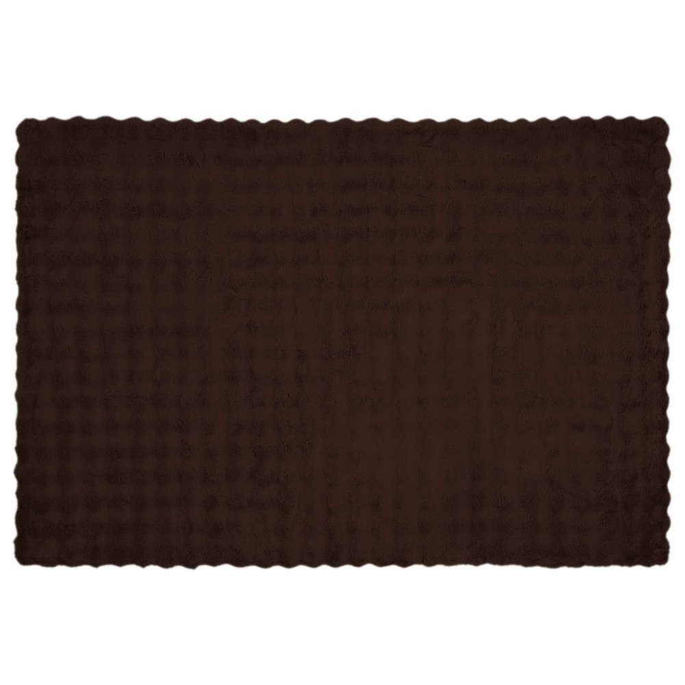 Produktbild för Halkfri filt i konstgjord kaninfäll Olite Kamel 150 x 220 cm