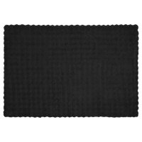 Produktbild för Halkfri filt i konstgjord kaninfäll Olite Svart 150 x 220 cm