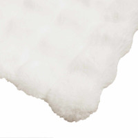 Produktbild för Halkfri filt i konstgjord kaninfäll Olite Vit 220 x 240 cm