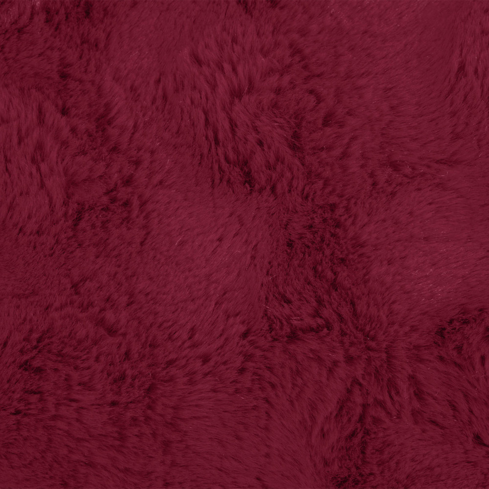 Produktbild för Halkfri filt i konstgjord kaninfäll Olite Bordeaux Röd