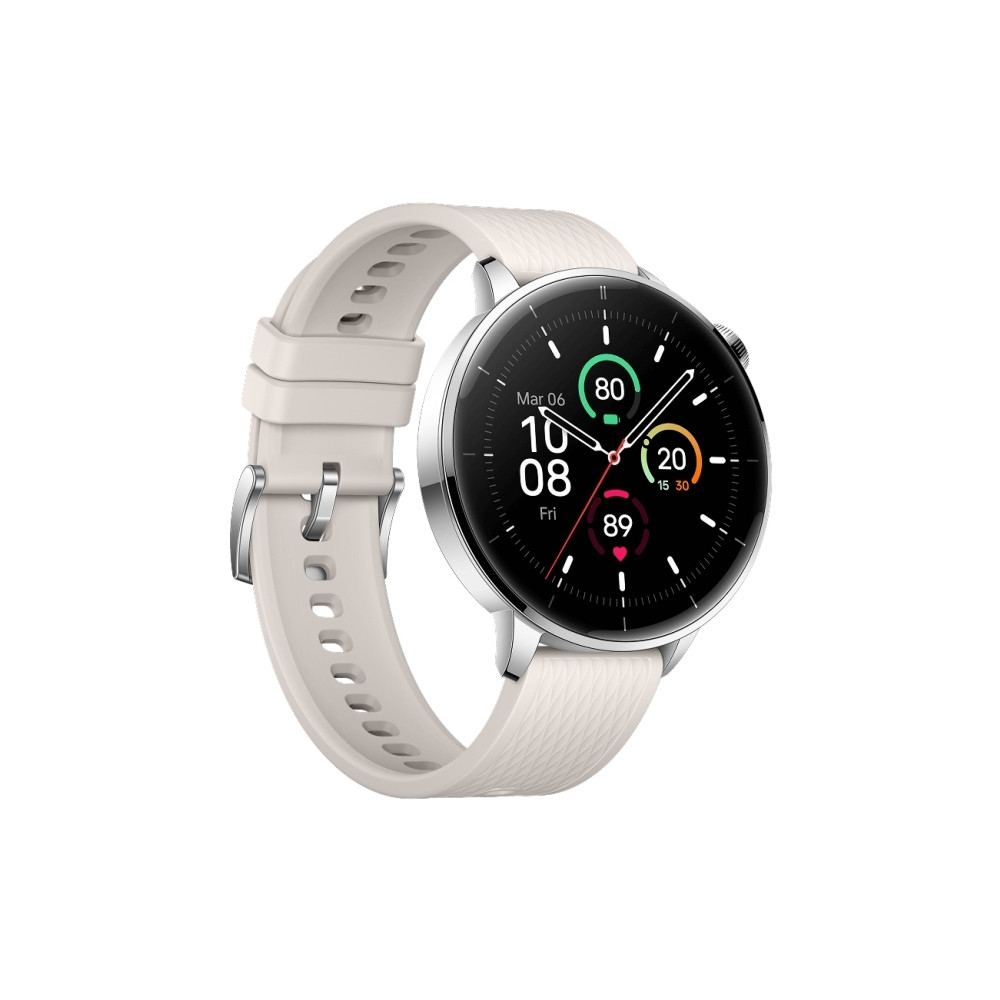 Produktbild för OnePlus Watch 3 - rostfritt stål - smart klocka med rem - 32 GB - silver steel