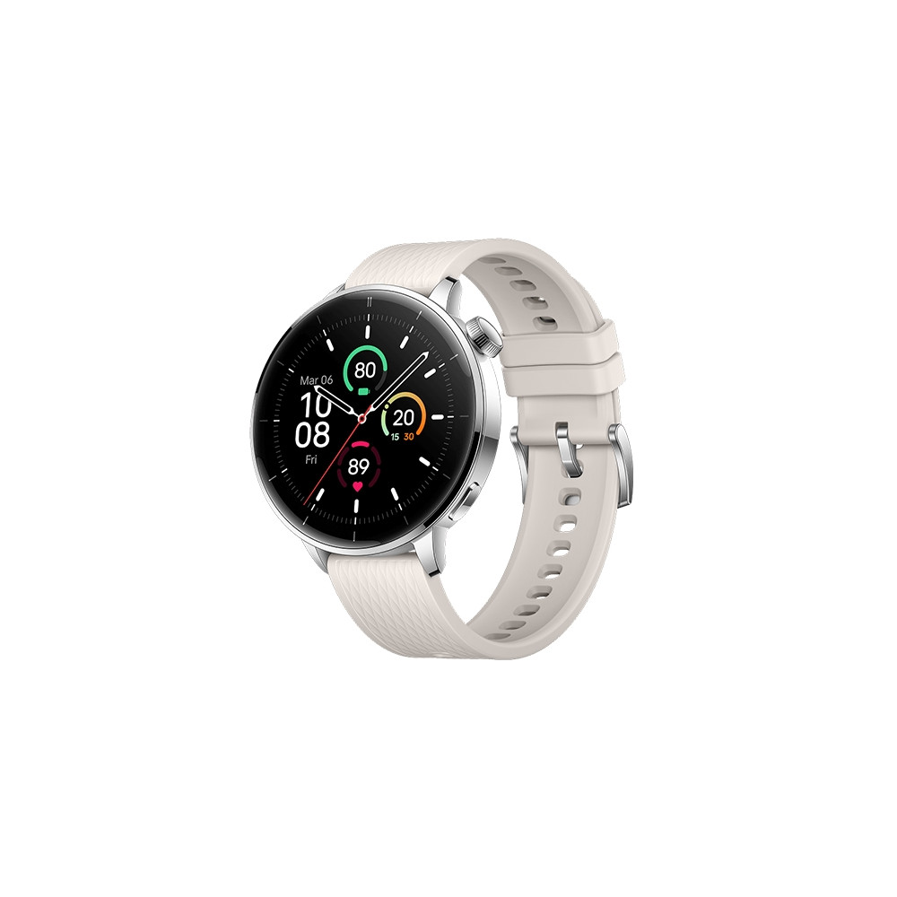 Produktbild för OnePlus Watch 3 - rostfritt stål - smart klocka med rem - 32 GB - silver steel