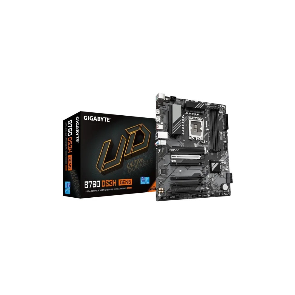Produktbild för Gigabyte B760 DS3H GEN5 - moderkort - ATX - LGA1700-uttag - B760