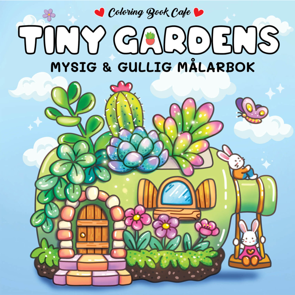 Produktbild för Målarbok : Cozy Tiny Gardens