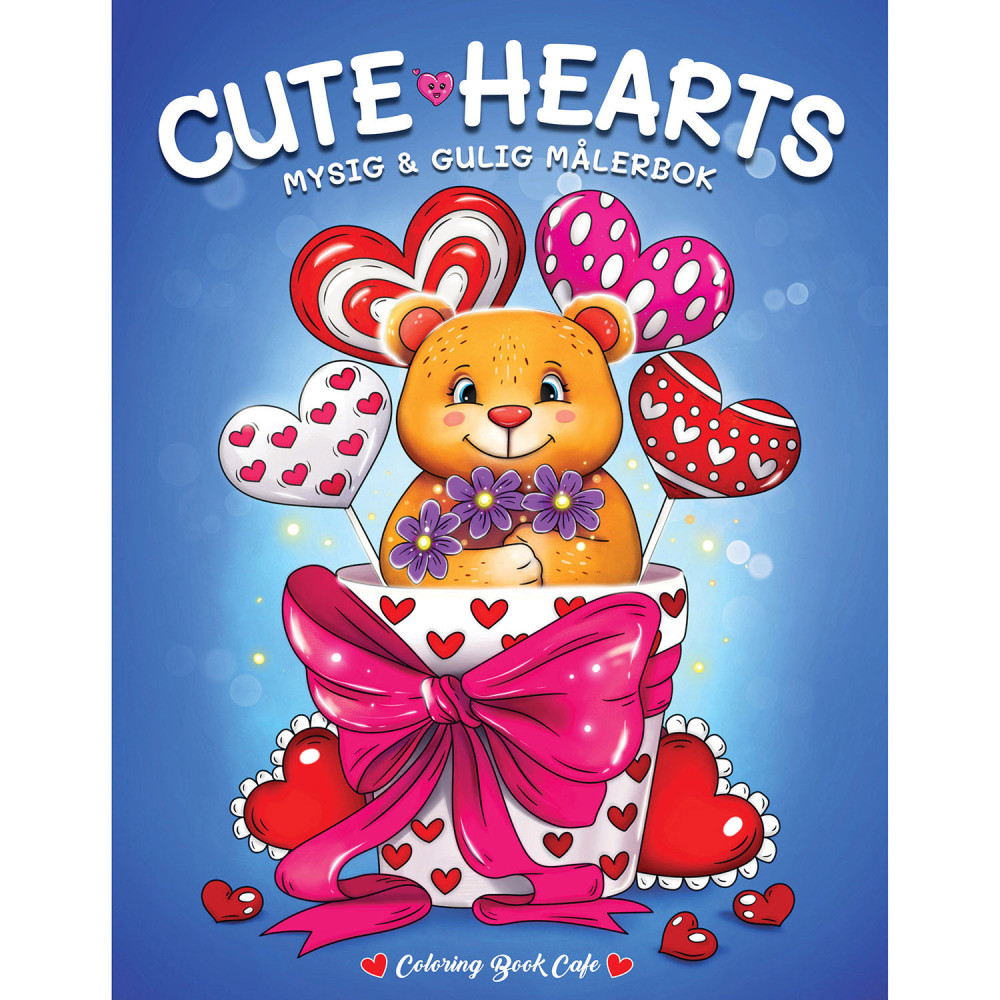 Produktbild för Målarbok : Cozy Cute Hearts
