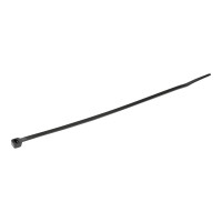 Produktbild för StarTech.com 10"(25cm) Cable Ties, 1/8"(4mm) wide, 2-5/8"(68mm) Bundle Diameter, 50lb(22kg) Tensile Strength, Nylon Self Locking Zip Ties w/Curved Tip, 94V-2/UL Listed, 1000 Pack, Black - Nylon 66 Plastic - TAA (CBMZT10BK) - kabelsamlare - TAA-kompatibel