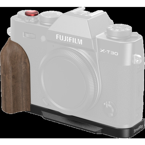 SMALLRIG SmallRig 5666 L-Shaped Mount Plate with Wooden Handle for FUJIFILM X-T30 / T30 II / T30 III Black