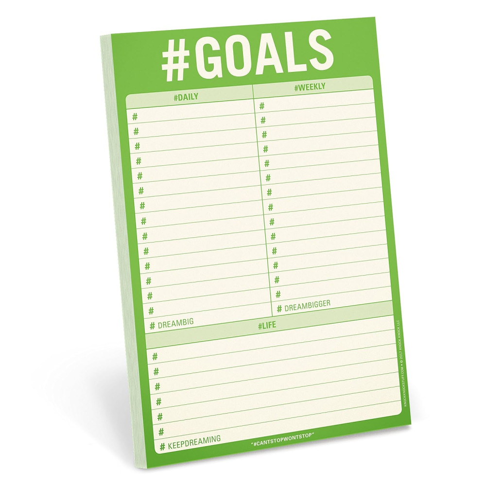 Produktbild för Knock knock #goals pad (inbunden, eng)