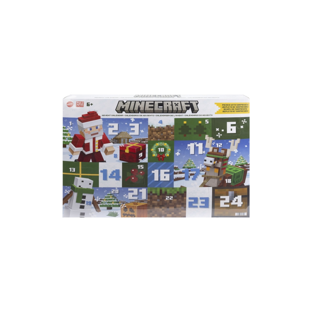 Produktbild för Minecraft Advent Calendar, 3 3.25-in Scale Action Figures, 1...