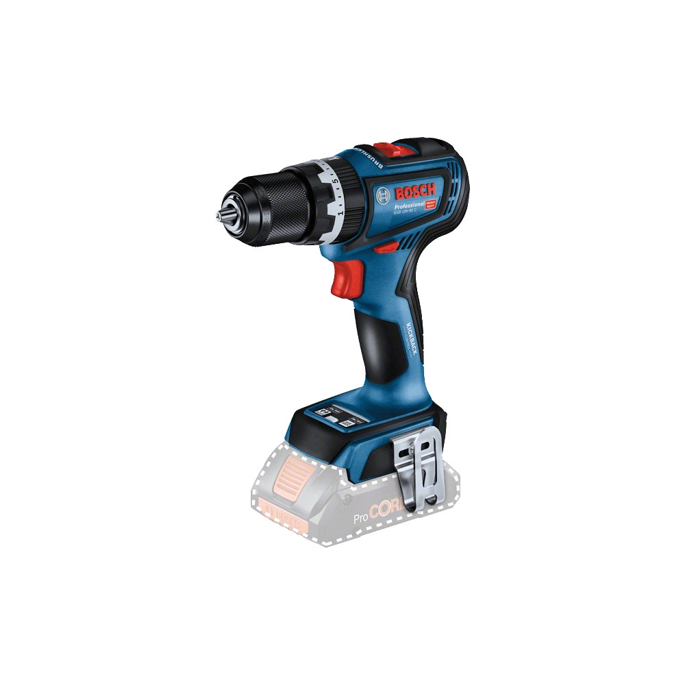Produktbild för Bosch GSB 18V-90 C Professional - slagborrmaskin/skruvdragare - sladdlös - inget batteri