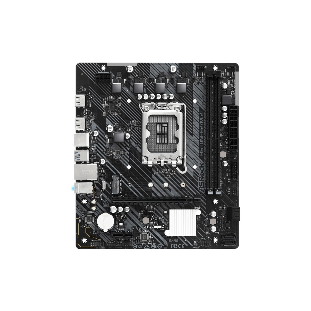 Produktbild för ASRock H610M-H2/M.2 - moderkort - micro ATX - LGA1700-uttag - H610